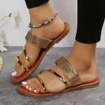 Diapositives plates avec anneaux dorés