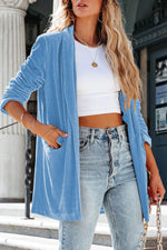 Don't Think Twice Samt-Cardigan-Mantel