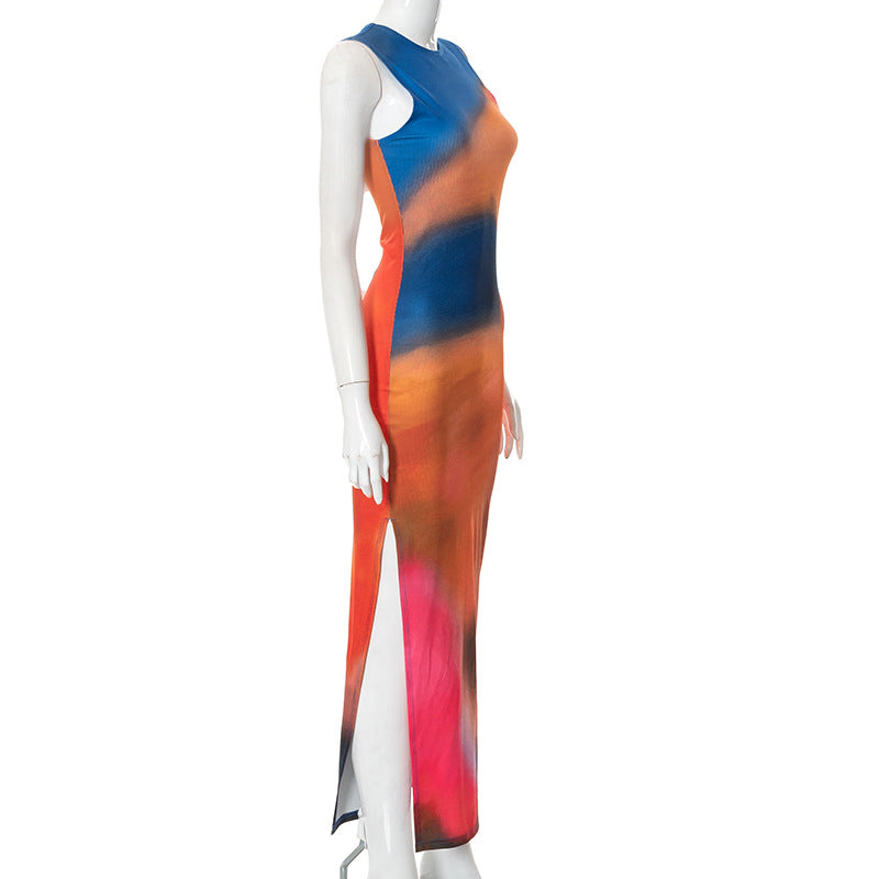 Robe imprimée sans manches Never Too Late