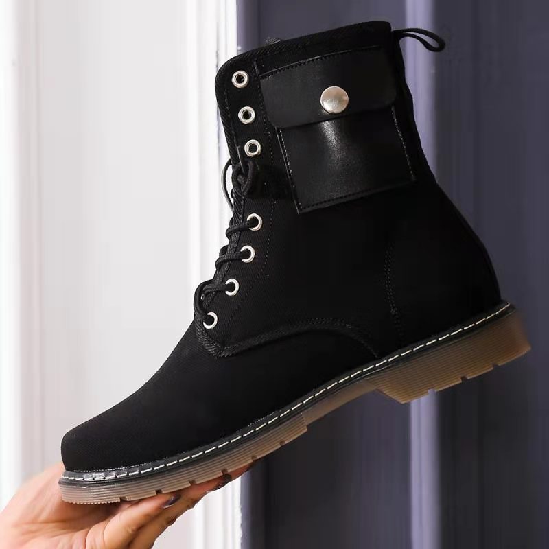 Thick Soled Side Pockets Gothic Martin Boots
