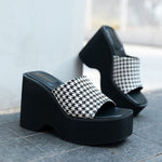 Chunky Leopard Slip-on Sandals