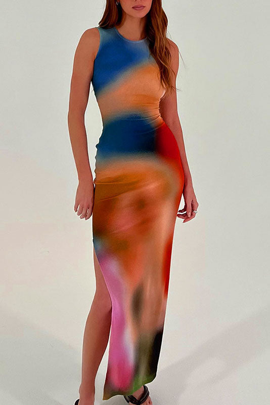 Robe imprimée sans manches Never Too Late