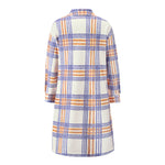 Schicker langer Mantel aus kariertem Tweed