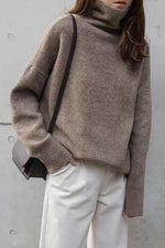 Turtleneck Pullover Loose base Knitted Sweater