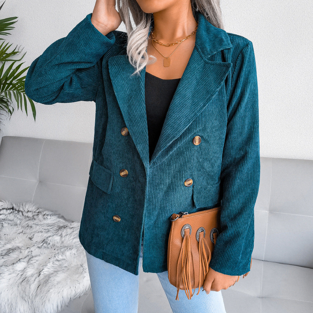 Zweireihiger Blazer mit Reverskragen