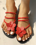 Beach Vacation Flowers Flat Slippers - Pavacat