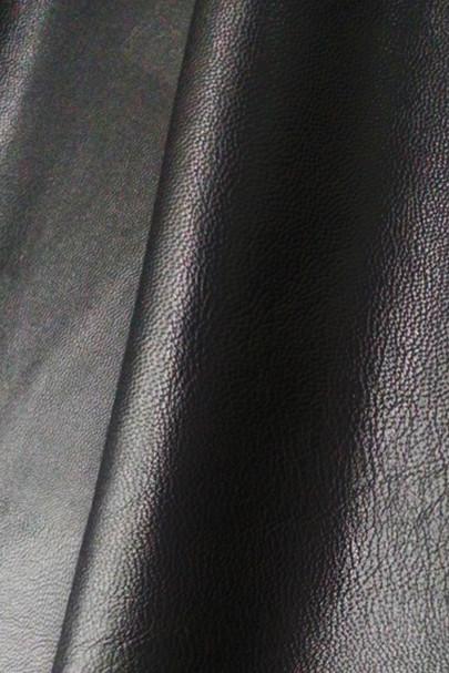 Black PU Leather Bodycon Split Skirt - Pavacat