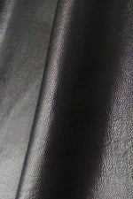 Black PU Leather Bodycon Split Skirt - Pavacat