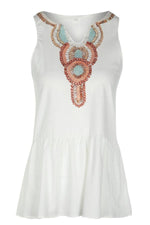 Waldmädchen-Minikleid mit langen Ärmeln