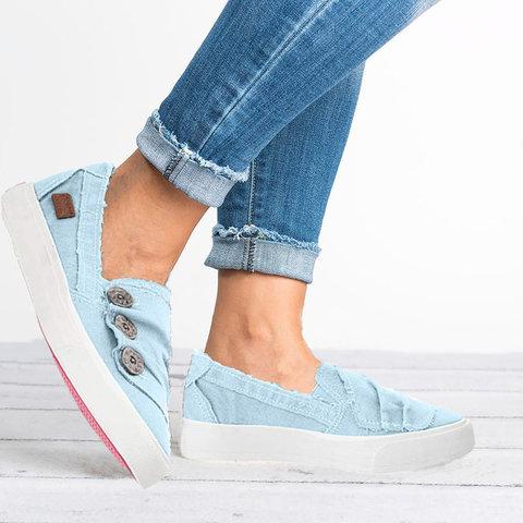 Casual Button Comfy Sneaker - Pavacat