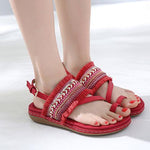 Casual Elastic Band Shoes Sandals Pavacat US5.5(LABEL SIZE 35) Red