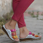 Casual Summer Color Comfy Wedge Sandals - Pavacat