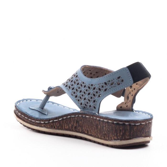 Casual Summer Thong Hollow Out Slingback Wedge Sandals - Pavacat