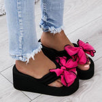 Casual Thick Non-slip Bow Slippers - Pavacat