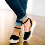 Classic Espadrille Sandals Platform Buckle Strap Sandals Loafers & Flats Pavacat