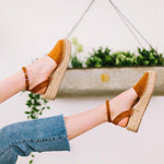 Classic Espadrille Sandals Platform Buckle Strap Sandals Loafers & Flats Pavacat