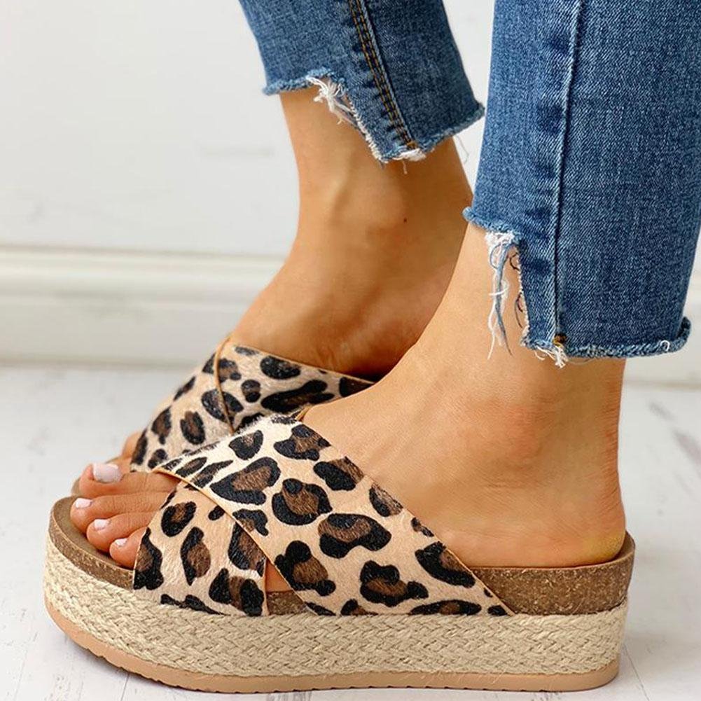 Constan Leopard Flat Slippers - Pavacat