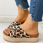 Constan Leopard Flat Slippers - Pavacat
