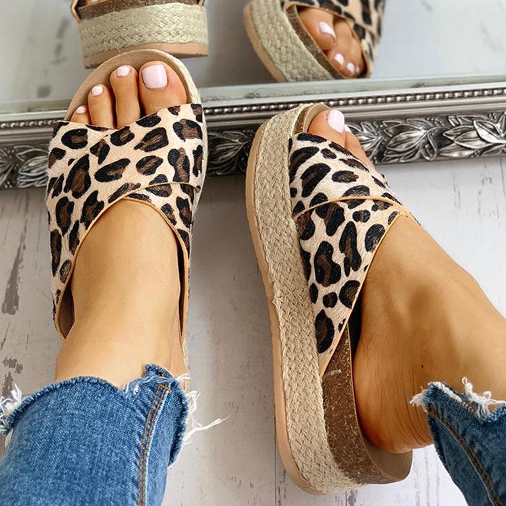 Constan Leopard Flat Slippers - Pavacat