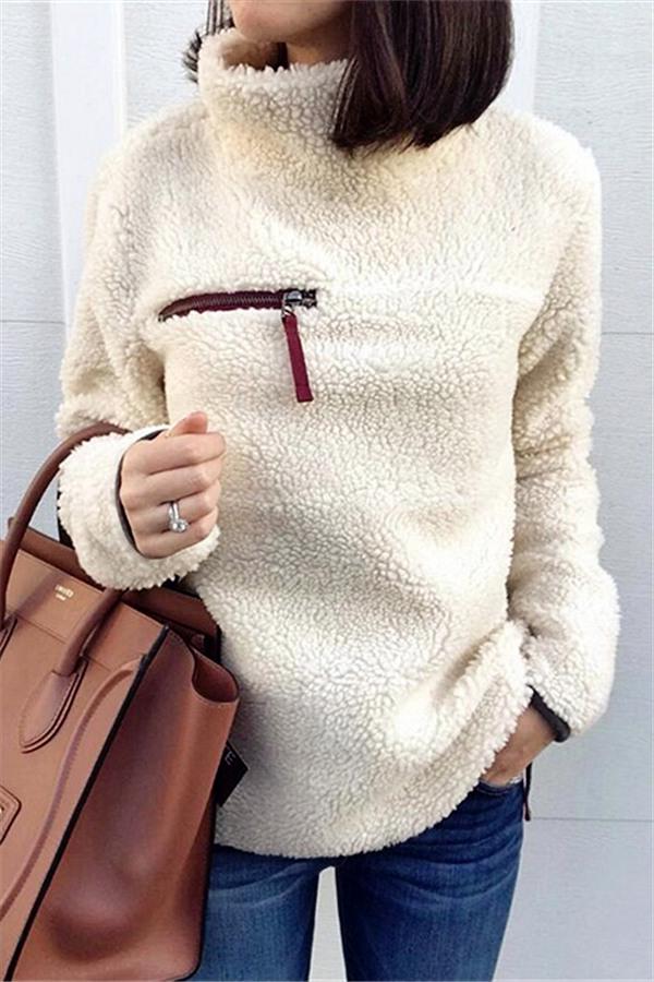 Cozy Teddy Pullover Pullover Pavacat S Beige