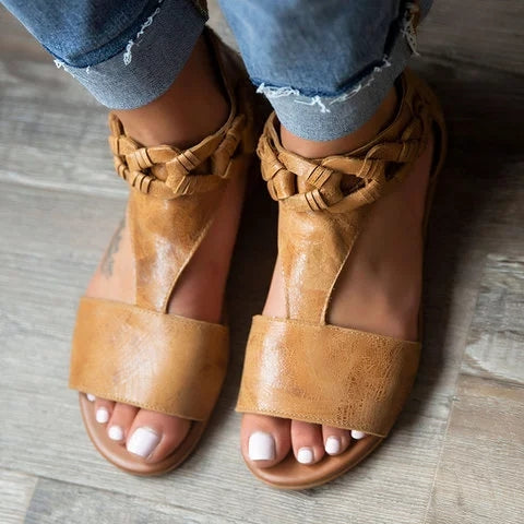 Chic Adjustable Buckle Pu Sandals