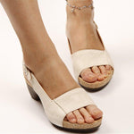 Elegant Low Chunky Heel Comfy Sandals Sandals Pavacat