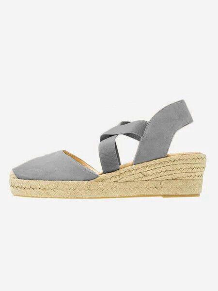 Espadrille Wedge Sandals Elastic Band Slip On Sandals Sandals Pavacat