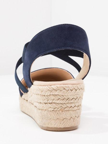Espadrille Wedge Sandals Elastic Band Slip On Sandals Sandals Pavacat