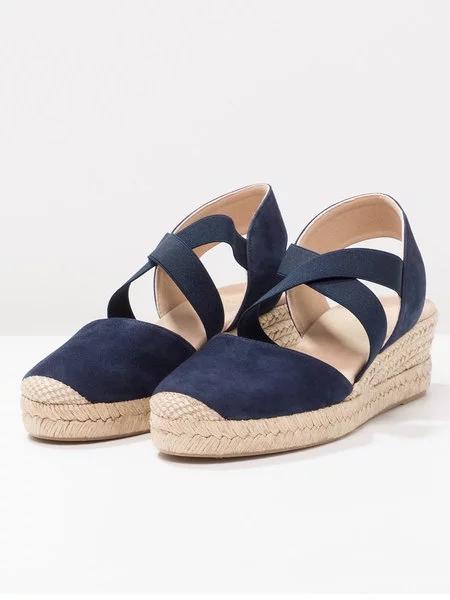 Espadrille Wedge Sandals Elastic Band Slip On Sandals Sandals Pavacat