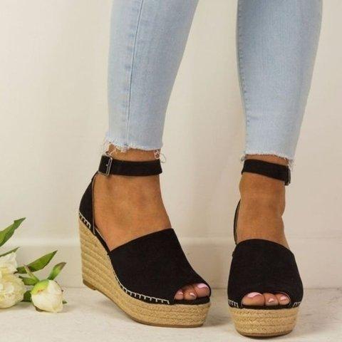 Espadrilles Daily Nubuck Sandals Creepers Wedges Sandals Pavacat
