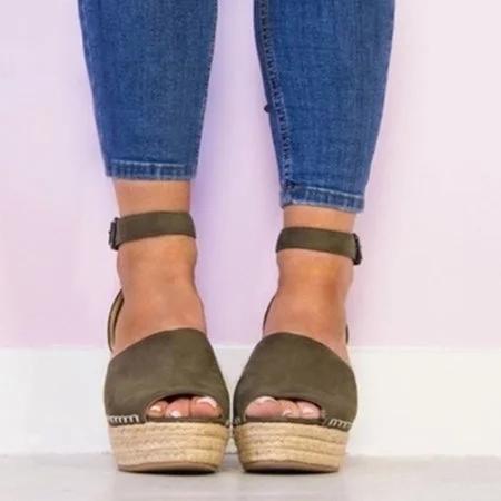Espadrilles Daily Nubuck Sandals Creepers Wedges Sandals Pavacat