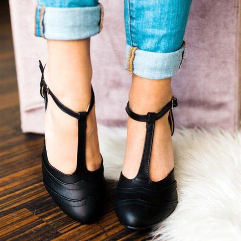 Fashion Summer Buckle Stiletto Heel Sandals - Pavacat