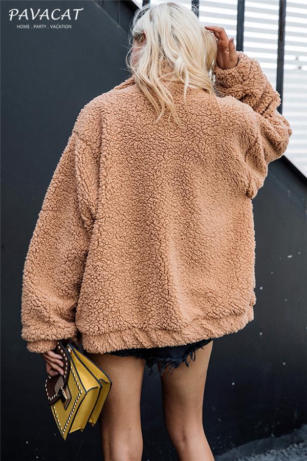 Faux Lambswool Oversized Coat Coat Aliexpress