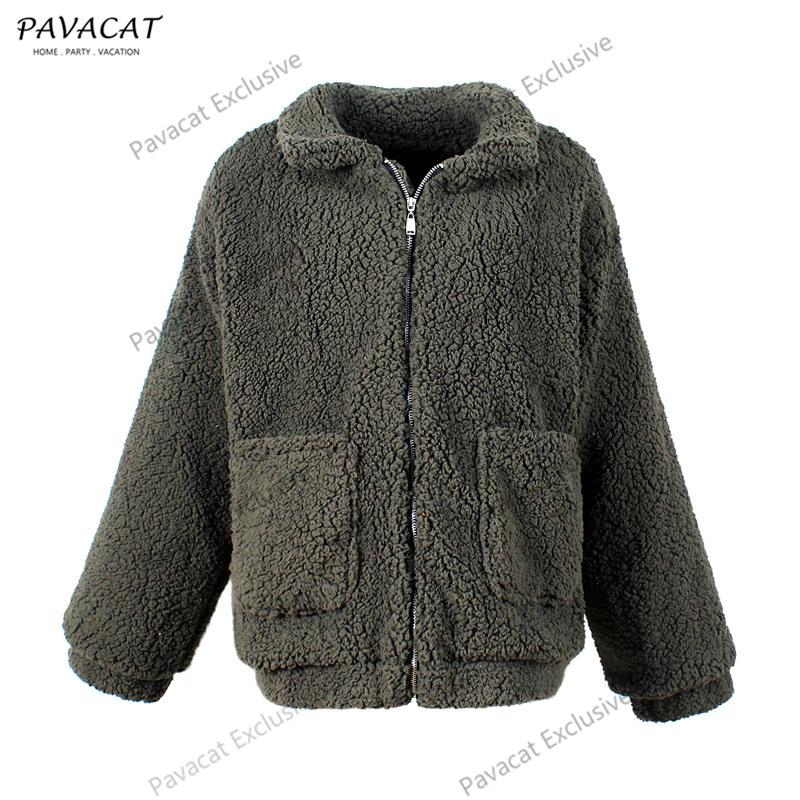 Faux Lambswool Oversized Coat Coat Aliexpress S Armygreen