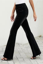 Flared Trousers with High Waist and Knee Holes Pants 5201906151552