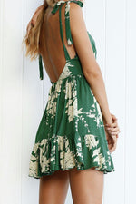 Bohemia Ebullient Deep V Mini Dress Dress chicnico