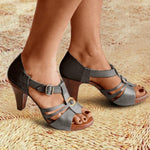 New Style Elegant Buckle Strap Sandals Sandals Pavacat US5.5(LABEL SIZE 35) Grey