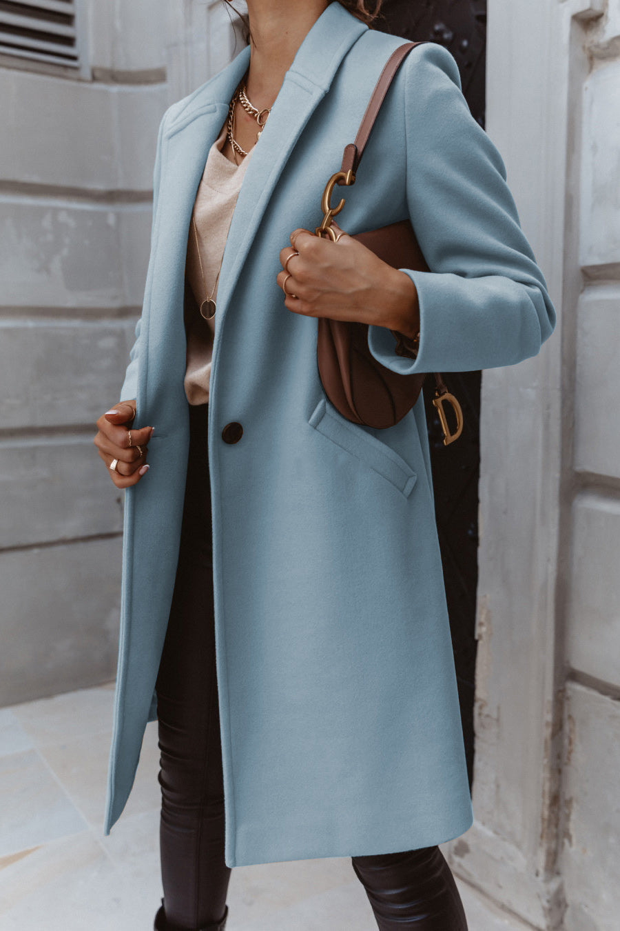 On The List Burgunderroter Mantel