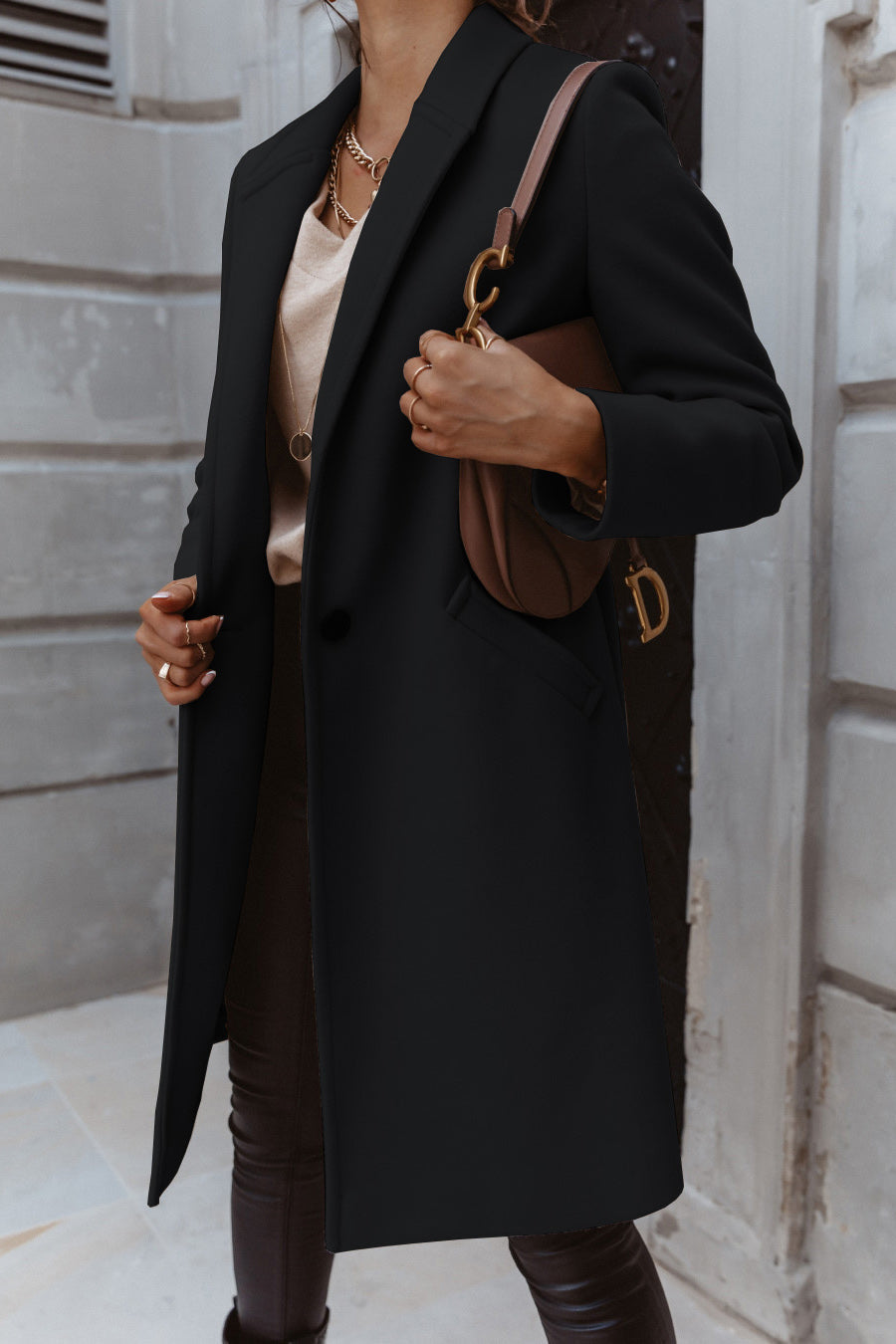 On The List Burgunderroter Mantel