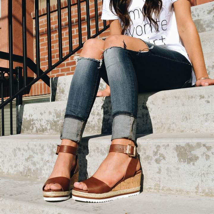 Open Toe Low Heel Holiday Sandals Sandals Pavacat