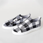 Plaid Canvas Vulcanized Sneakers - Pavacat