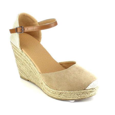 Plus Size Wedges Ankle Strap Espadrilles Wedges Sandals Sandals Pavacat