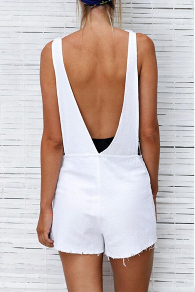 Retro Rinse Short Romper Jumpsuits & Rompers chicnico