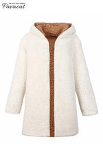 Reversible Faux Lambswool Thick Jacket Coat Simplee
