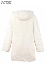 Reversible Faux Lambswool Thick Jacket - Purple/Black Coat Simplee