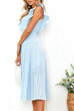 Pink Flounce Braced Bodycon Mini Dress Dress chicnico