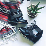 Spring And Summer High Slope With Lace-up Sandals Sandals Pavacat