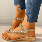 Stud Detail Slingback Thong Sandals Sandals Pavacat