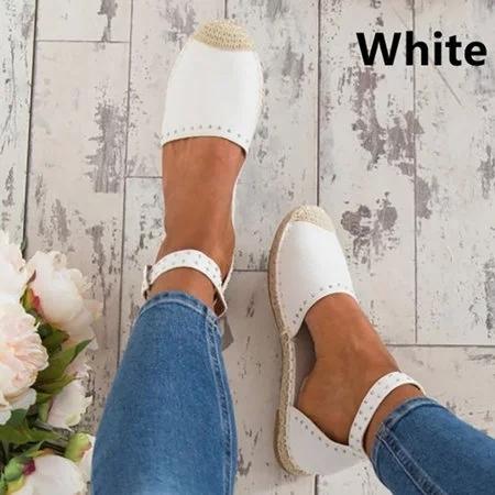 Summer Style Sandals Pu Flat Espadrilles Sandals - Pavacat