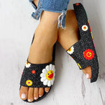 Sunflowers Casual Flat Flip Flops - Pavacat
